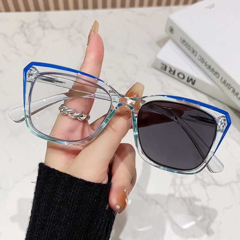 Multi Focus+photochromic Reading Glasses Anti Blue Light Glasses for Both Near and Far Use More Suitable for Women Glasses