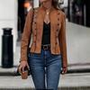 1116 Nouveaux Vêtements pour Femmes Européens et Américains Grande Taille Veste Cardigan pour Femmes Rétro Chic Couleur Unie Double-boutonnage Veste Décorative