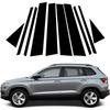 8 Stück Säulenverkleidungen für Autofenster, Türleisten-Abdeckungen, Aufkleber, Glänzend Schwarz, Zubehör für Skoda Karoq 2017-2021 2022, AußenDekor