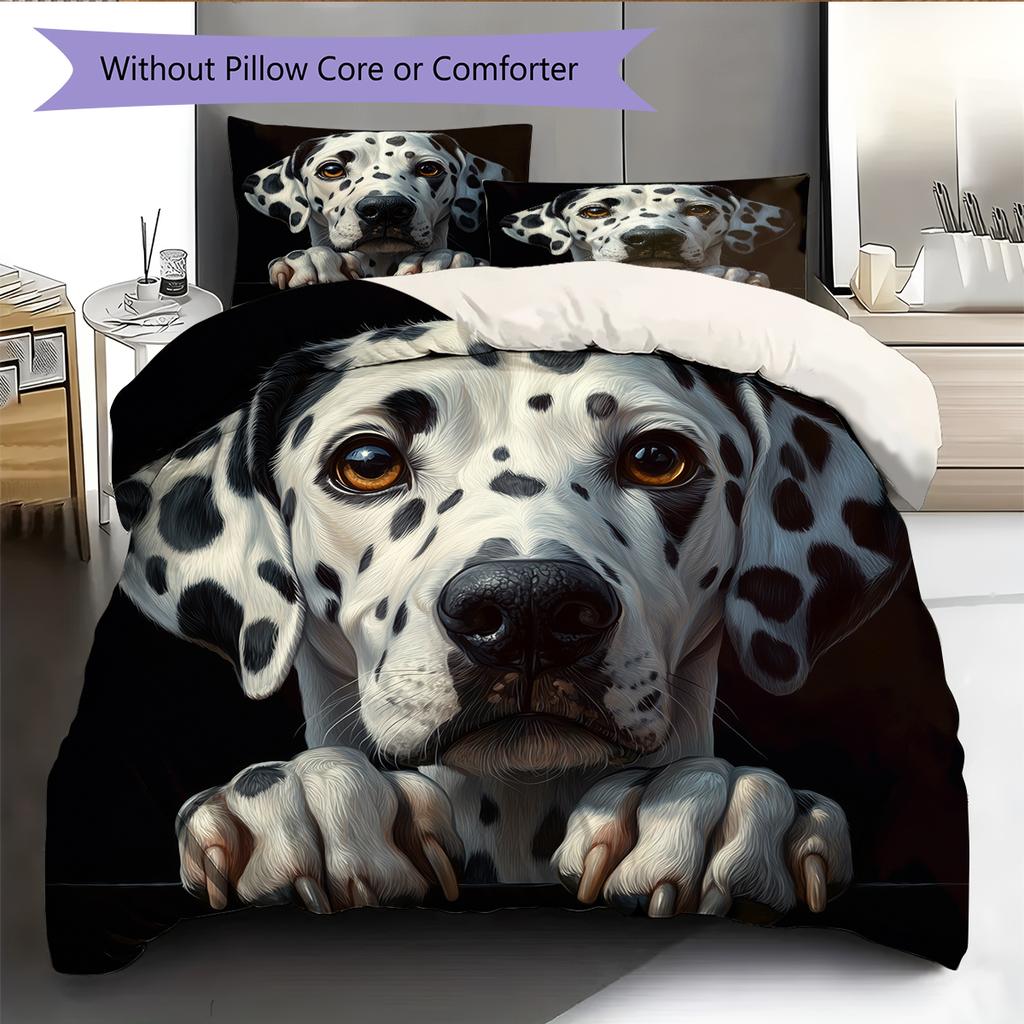 Dalmatian Pattern Bedding Home Decoration Birthday Gift (1 * duvet cover + 2 * pillowcase, without core)