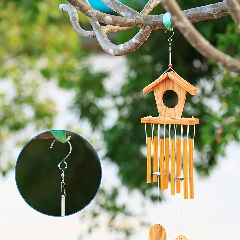 Stainless Steel 360° Swivel Hanging Hook, Dual Rotating S Hook, Wind Chime Flower Basket Decor Hook for Indoor Outdoor Use