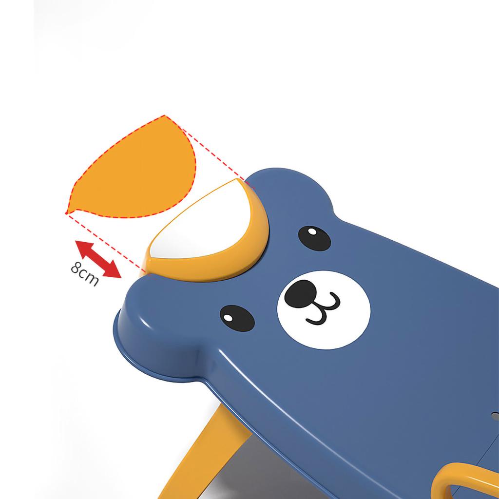 Children Deck Chair Foldable Stretchable Headrest Comfortable Longue for Hair Washing Blue