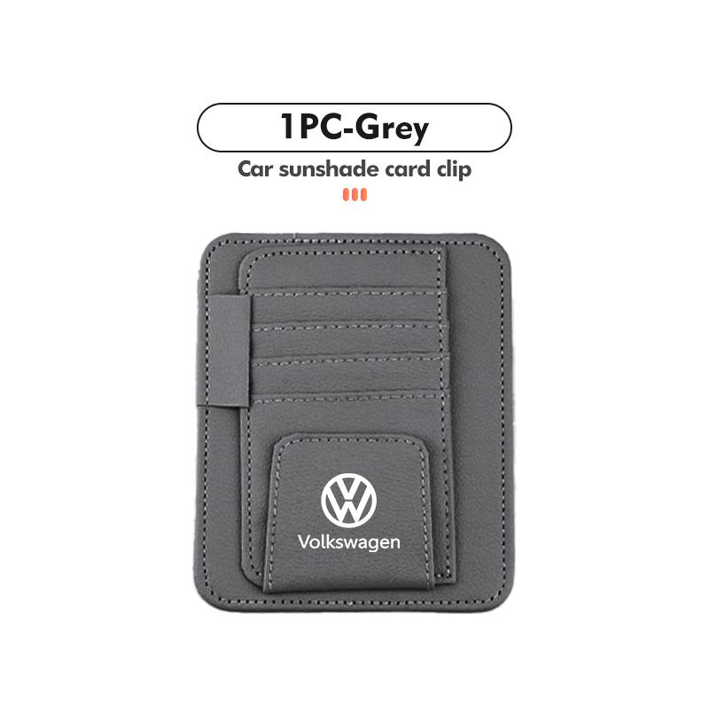 For Volkswagen VW Car Sunshade Card Package Holder Sunglasses Ticket Card Clip Scirocco Passat Polo B5 B6 B7 CC Tiguan Sharan BJ1