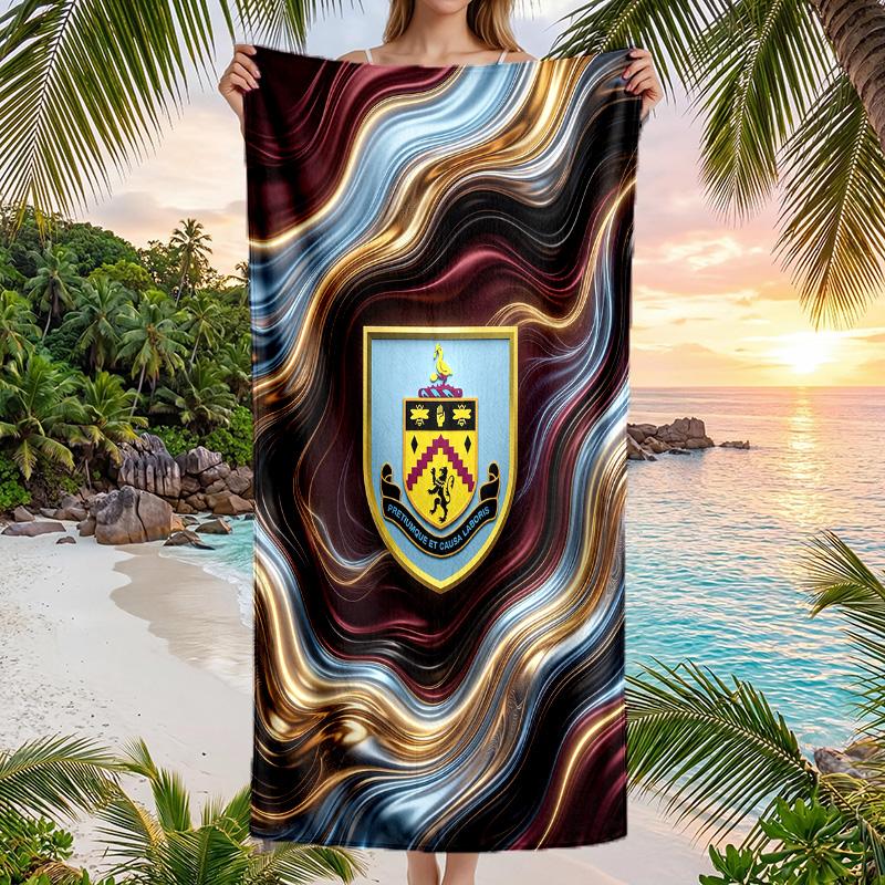 Burnley Football Beach Towel Soft Microfiber Summer Towel Quick Dry Absorbent Towel for Beach Swimming Pool Travel