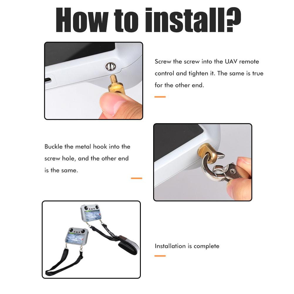 Verstellbares Schlüsselband Nackengurt für Mini 3 Pro Sicherheit Bequem Einfach zu installieren Drohnen-Schlüsselband