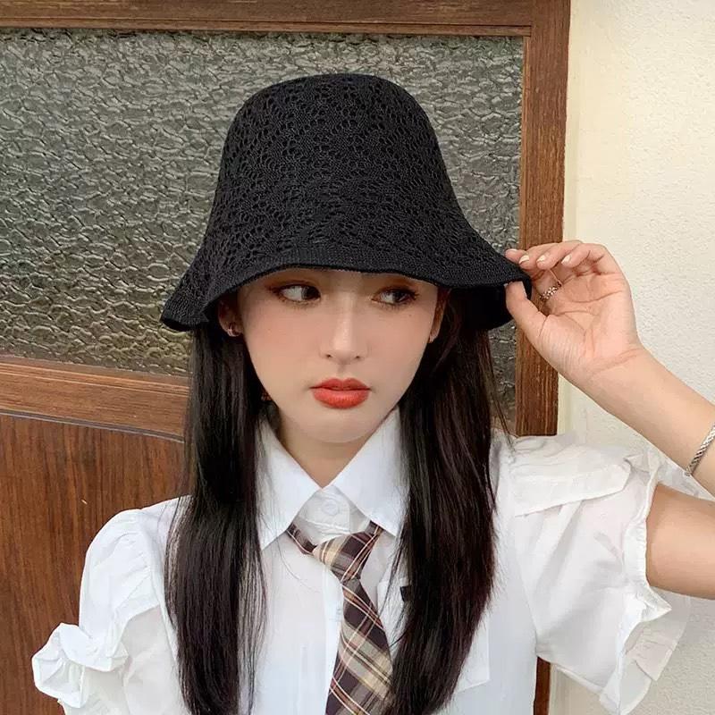 Wendbarer Eimerhut für Damen, trendiger vielseitiger Sonnenhut in koreanischer Version, dünner atmungsaktiver Gesichtsbedeckung für den Sommer, Sonnenschutzhut, Sonnenhut für Damen