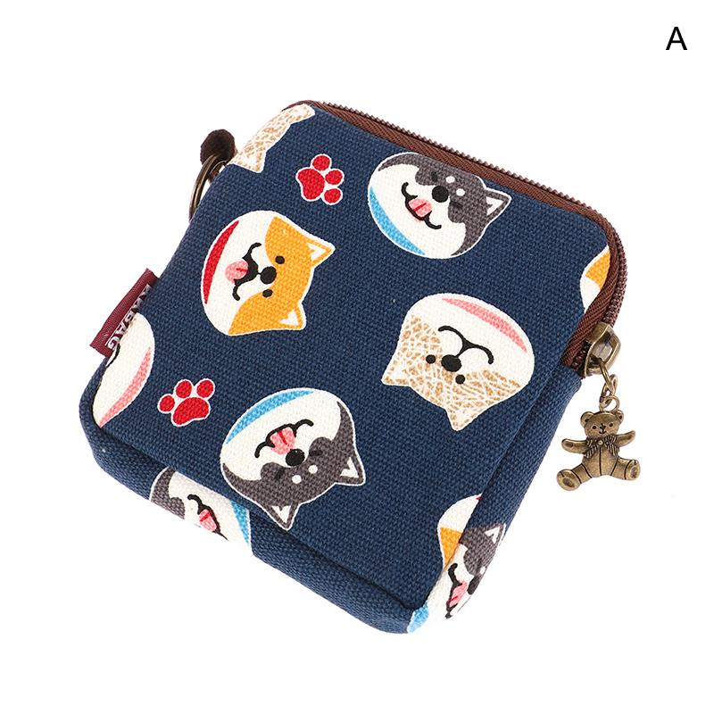1Pc Retro Mini Bag Women Coin Purses Cute Cartoon Short Wallet Purse Card Bag