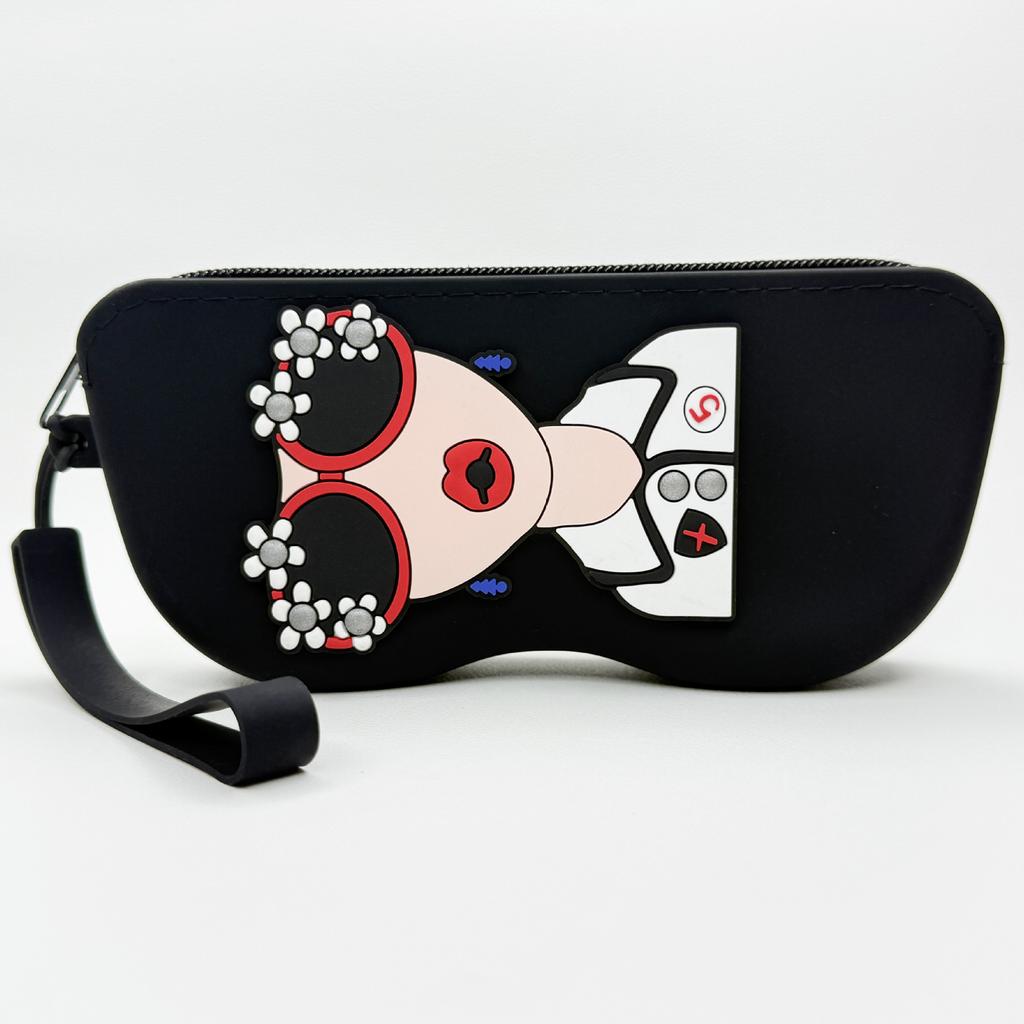 Glasses Case Decorative Eyewear Storage Bag Sunglasses Holder Cartoon-Style Silicone Glasses Bag For Gift Personal Use Daily Use