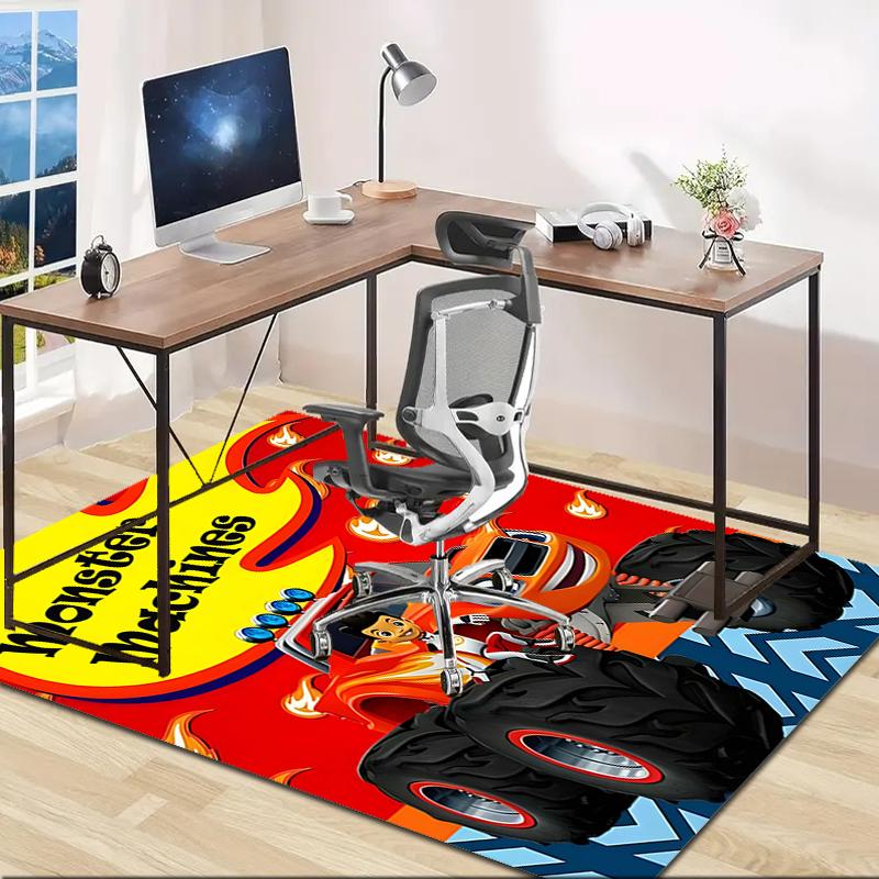 1pc Blaze and the Monster Machines (4) Design Area Rug - Non-Slip, Soft & Cozy Floor Mat for Living Room, Bedroom, Office - Indoor/Outdoor Decorative