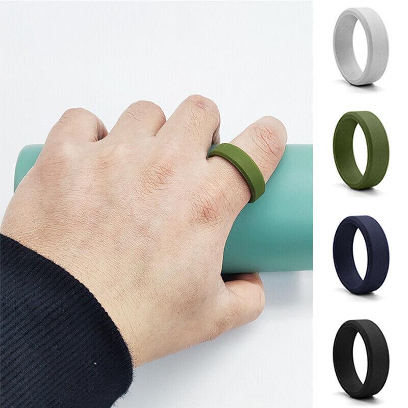 1 Stück Silikon Ehering Verlobungsring für Männer Frauen Gummiband Gym Sport -