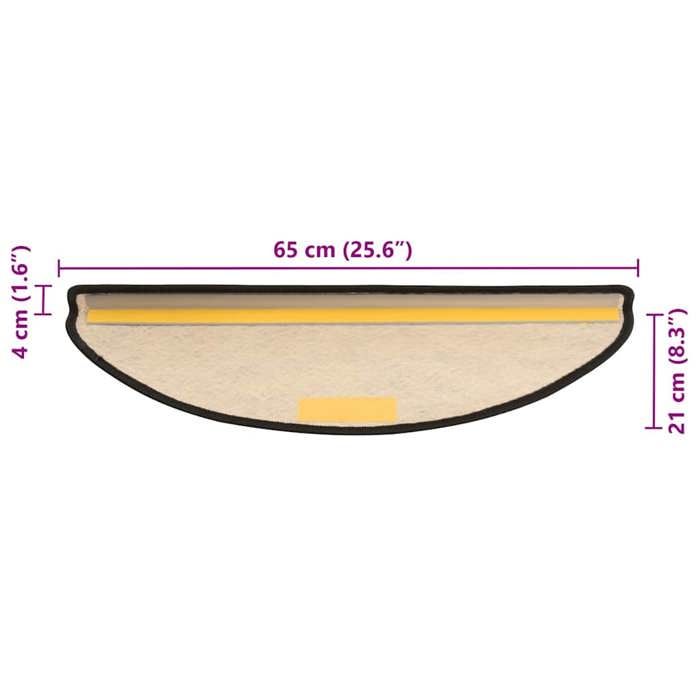VidaXL Tapis d'escalier autocollants 30 pcs 65x21x4 cm anthracite, bande de roulement, tapis de bande de roulement 3365873