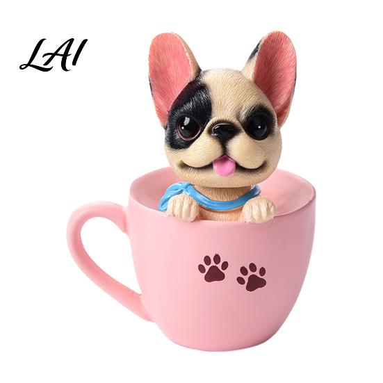 Car Aromatherapy Air Freshener Cup Shaking Head Dog Ornament Resin Teddy Schnauzer Dashboard Cute Puppy Interior Decor Decor Heat Resistant