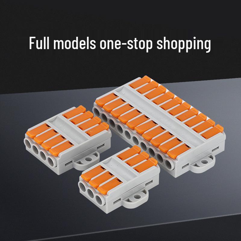 6-Square Quick Press-Type Wire Connector, High-Power, 12-Position Terminal