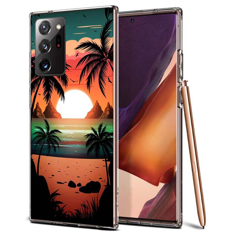 Beautiful Seaside Coconut Trees Phone Case for Samsung A55 A35 A25 A15 A07 A05S A16 A17 A26 A36 A37 A56 A57 Galaxy Note 20 10 A5