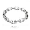 Fashion Mens Simple Stainless Steel Chain Bracelets for Men Unisex Wrist Jewelry Gifts Punk Metal Hip Hop Couple Jewelry