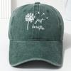 Trendy Dandelion Just Breathe Baseball Cap Washed Sun Hat For Men Women Outdoor Casual Hats Spring And Autumn Outdoor