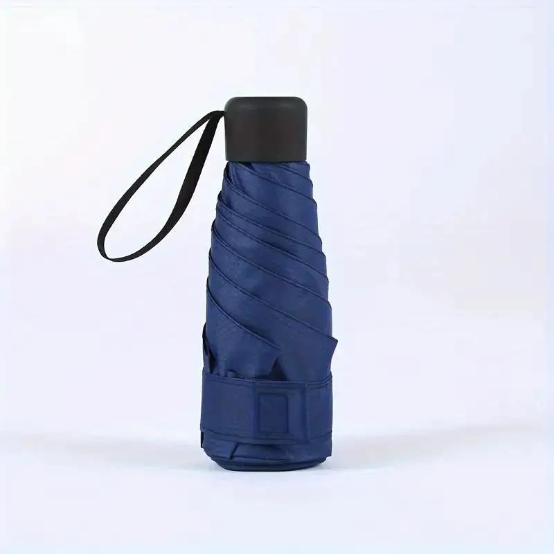 Portable Mini Sun Umbrella Small Pocket Rain UPF50 Travel Umbrella Vinyl Folding Umbrella UV Protection Sun Shade Pocket Parasol