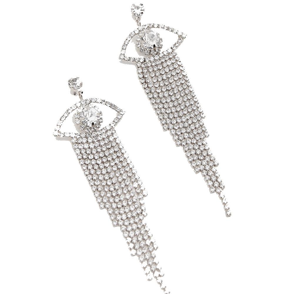 

Серьги Fracus с бриллиантами блестящие европейские и американские популярные модные универсальные украшения для ушей для женщин серебряный