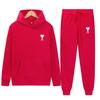 Spring Tide Brand Aml Classic Big Love Printing Men and Women the Same Couple Hooded Sweater Set