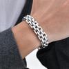 Vnox Stylish Strap Chain Bracelets for Men Boys Gift Jewelry, 10.7MM Wide Stainless Steel Links Wristband, Father's Day Gift Dad