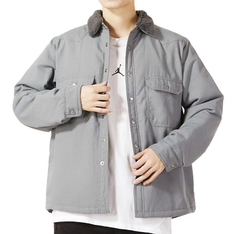 Nike Sports Casual Warm Cotton Jacket Men Jacket Bright-Steel-Blue FQ0513-084