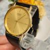 [USED] Mens Watch SEIKO Quartz Gold Dial Genuine Leather Belt Vintage Working Japan Store