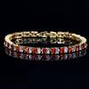 Jewelry, Environmentally Friendly Copper Electroplated Real Gold Zircon Bracelet, Inlaid Zircon Gemstone Jewelry.