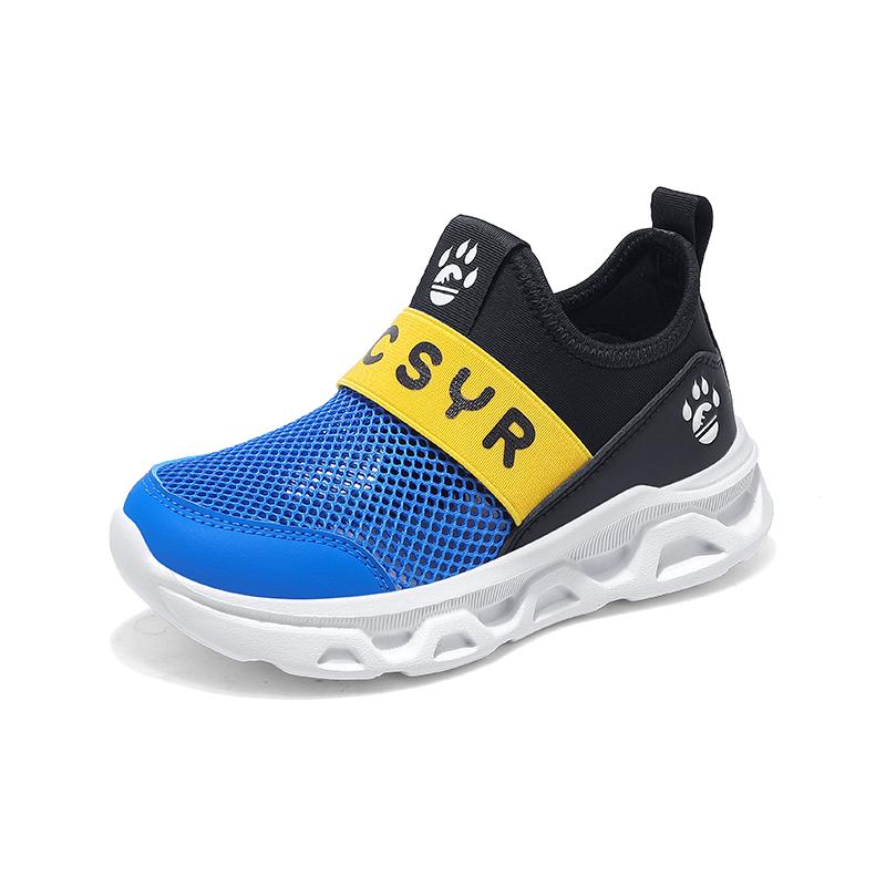 

Летние новые дышащие детские туфли для мальчиков среднего размера на липучках, спортивные повседневные туфли для детей 39 королевский синий