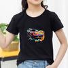 Graffiti Sports Car Graphic Tee Kids 100 Cotton Crew Neck Muticolor T Shirt Short Sleeve Breathable Top For Boys Girls Children