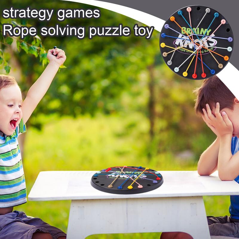 Kinder Seilknoten Puzzle Brettspiel Bunte Schnürsenkel Spielzeug Lustige Seil Sortier Logisches Denken Herausforderung Strategie Tischspiel Spielzeug