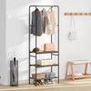 Clothes Rack with Shelf Rustic Wood Look 60 X 30 X 171 Cm Engineered Wood