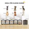 Dog Gate, Freestanding Barrier Gate with Feet, Foldable Dog Gate, 5 Panels, 261.5 x 29.5 x 61 cm, Black
