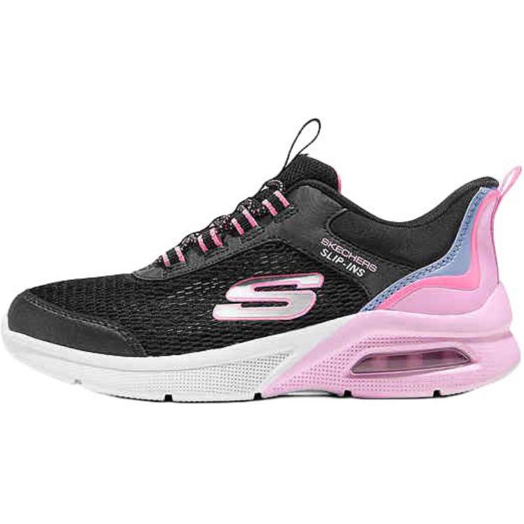 Skechers Girls Comfortable Running Shoes Kids sneaker Black 303969L-BLK 27.5