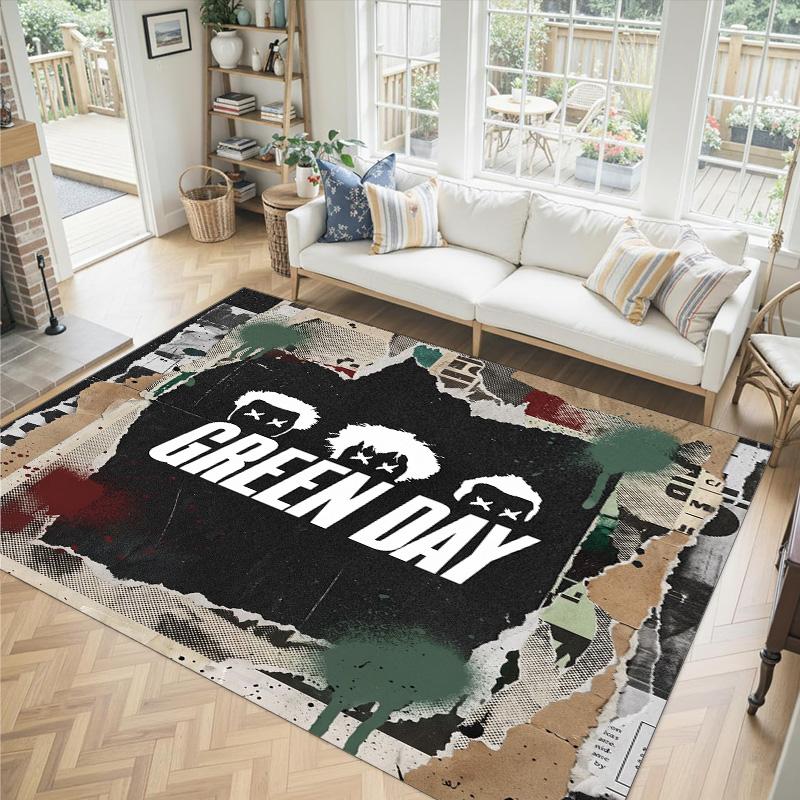 Green Day Design Crystal Velvet Carpet Cozy Non?Slip Printed Rug For Bedroom Living Room Entrance