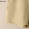 ZANZEA Lässige, einfarbige, lockere Sommershorts für Damen