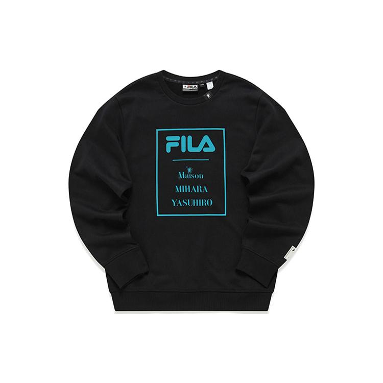 New FILA X MIHARA YASUHIRO MIHARA YASUHIRO Collaboration Collection Sweatshirt Men's Jet Black F11M143209F-BK