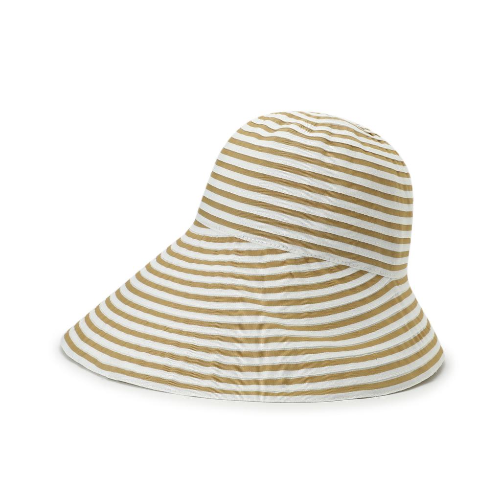 Foldable Striped Bucket Hat UPF + UV Protection Lightweight Foldable Rollable Contrasting Sun Hat
