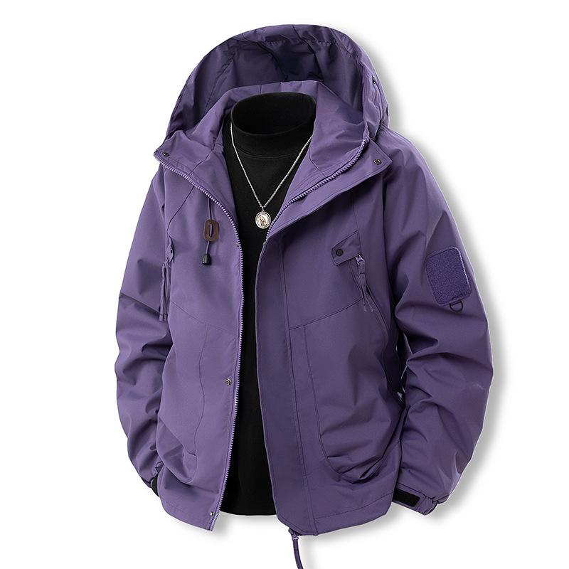 New Spring and Autumn Men's Jacket Outdoor Mountaineering Suit Student Workwear Multi-bag Waterproof Jacket Couple Jacket Top Men
