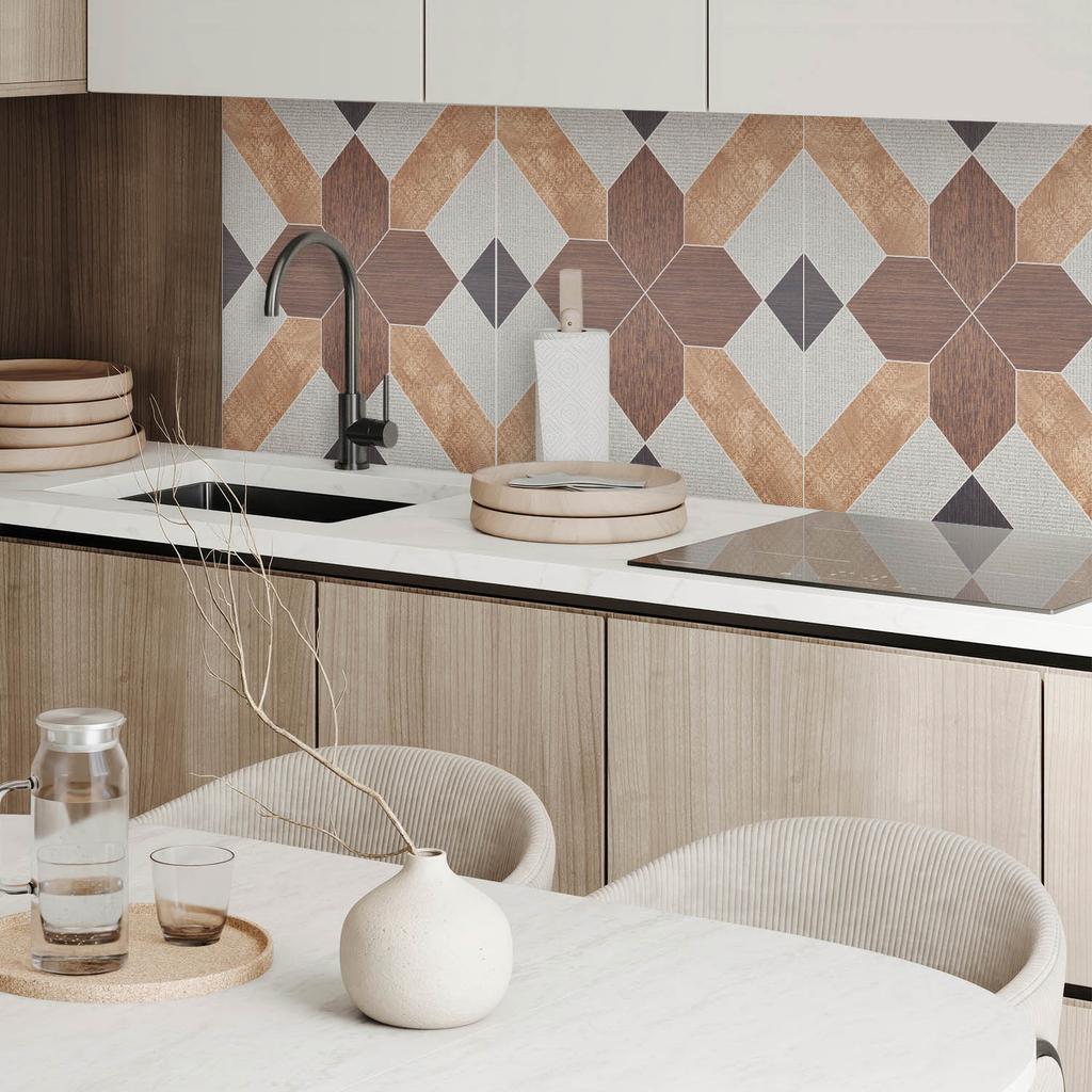 Self-adhesive Decoration with Graphics for the Office or Study 100x50 Cm Geometric Pattern with Motif
