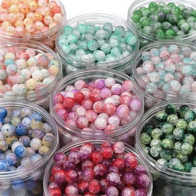20 pezzi di perline di cristallo di vetro, sfere di breakout, perline distanziatrici sfuse per la creazione di gioielli, collane, braccialetti fai da te