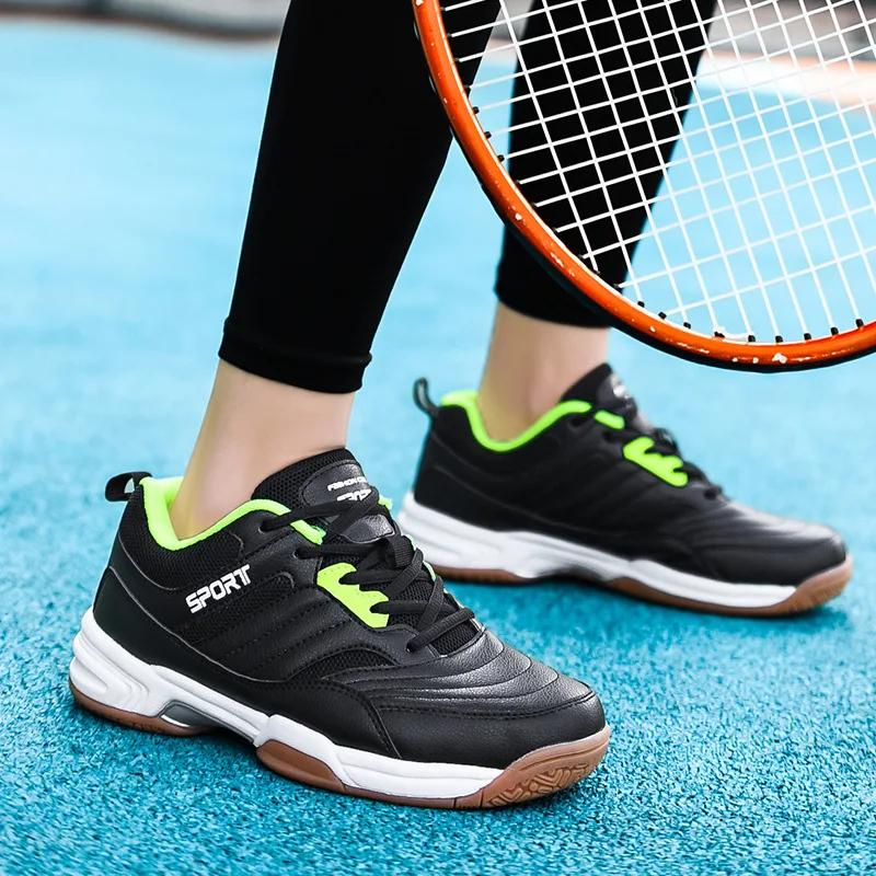 Newest Men'S Leather Shoes Fashion Tennis Table Tennis Shoe Training Badminton Shoe Large Size 38-46 Outdoor Sneakers Running Shoes