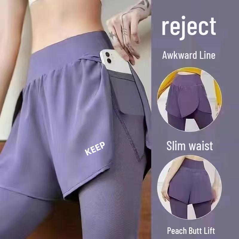 

Безшовні штани для йоги з високою посадкою - Підтягують стегна, Відчуття оголеності, Стиль з двох частин для жінок XL (125-140 lbs)