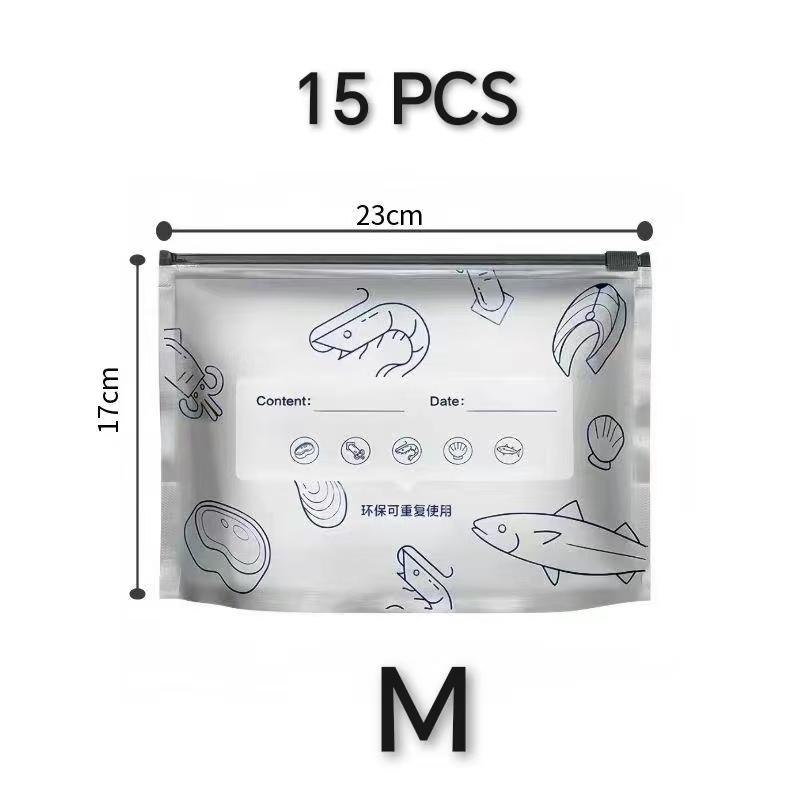 Zipper-style Thickened Aluminum Foil Sealed Cold Bag; Home Freezer Food Preservation Bag; Environmental Food Packaging Bag.