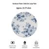 Mino Ware Hand-Painted Blue and White Ceramic Bowl - Japanese Embossed Tableware for Sushi and Soup.