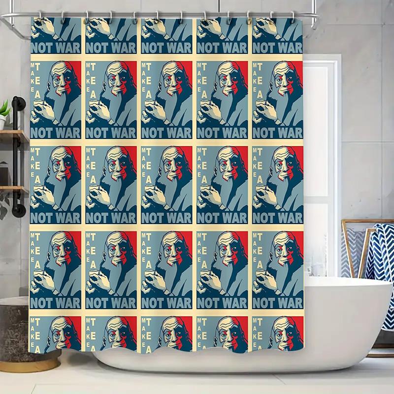 

Vintage Ocean Wave Shower Curtain Waterproof Sea Landscape Bathroom Decor Set Modern Coastal Vibes Home Textile Artistic Wall Ha W60H190(CM)-1 Pcs