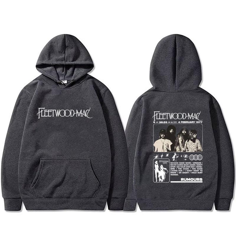 Rock Band Fleetwood Mac Rumours Grafik Hoodie Stevie Nicks Sweatshirt Herren Damen Lässig Fleece Baumwolle Übergroße Pullover Hoodies