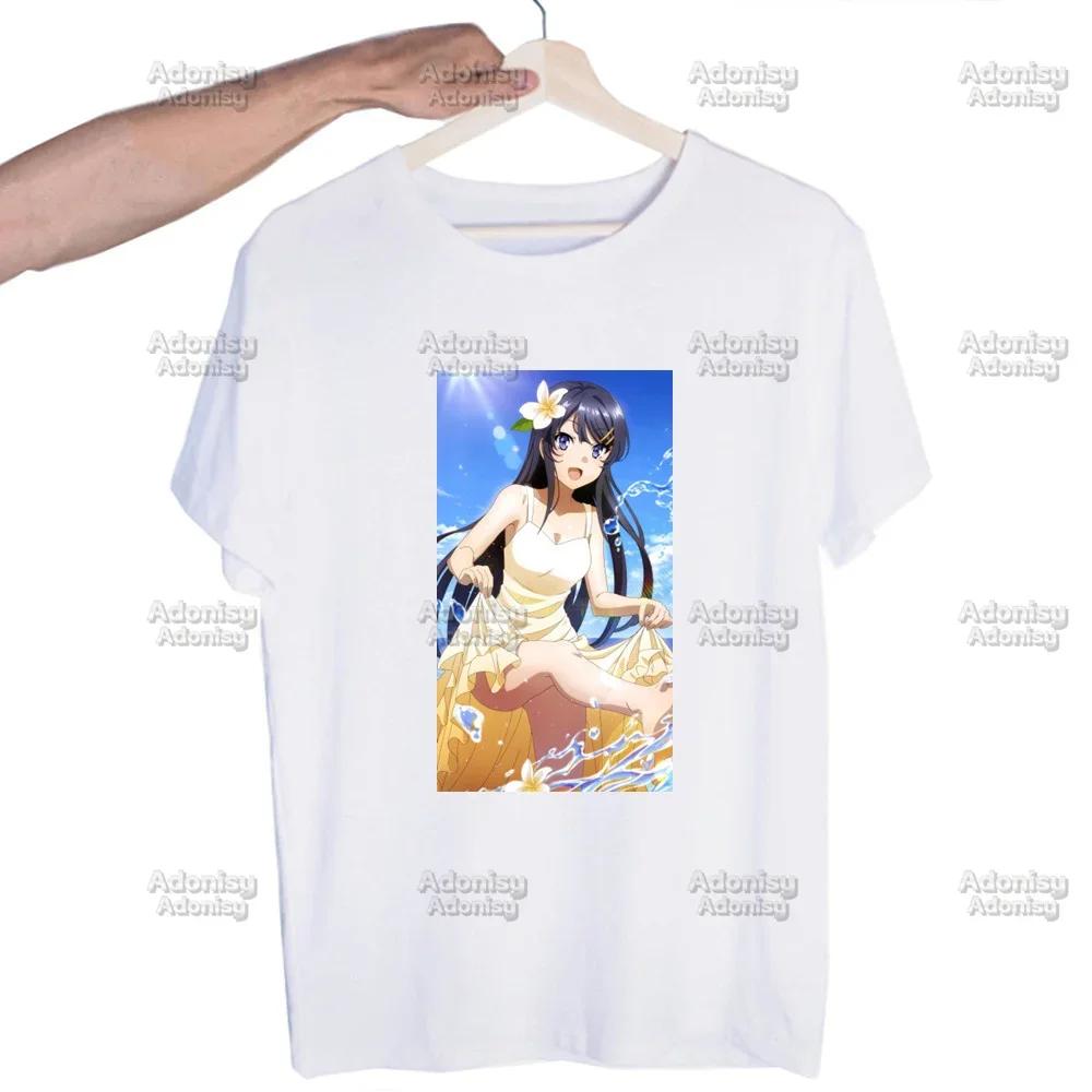 Mai Sakurajima Rascal Does Not Dream of Bunny Girl  Unisex T Shirt New O Neck Cotton T-Shirt Designer Tshirt Tops Tees Shirt