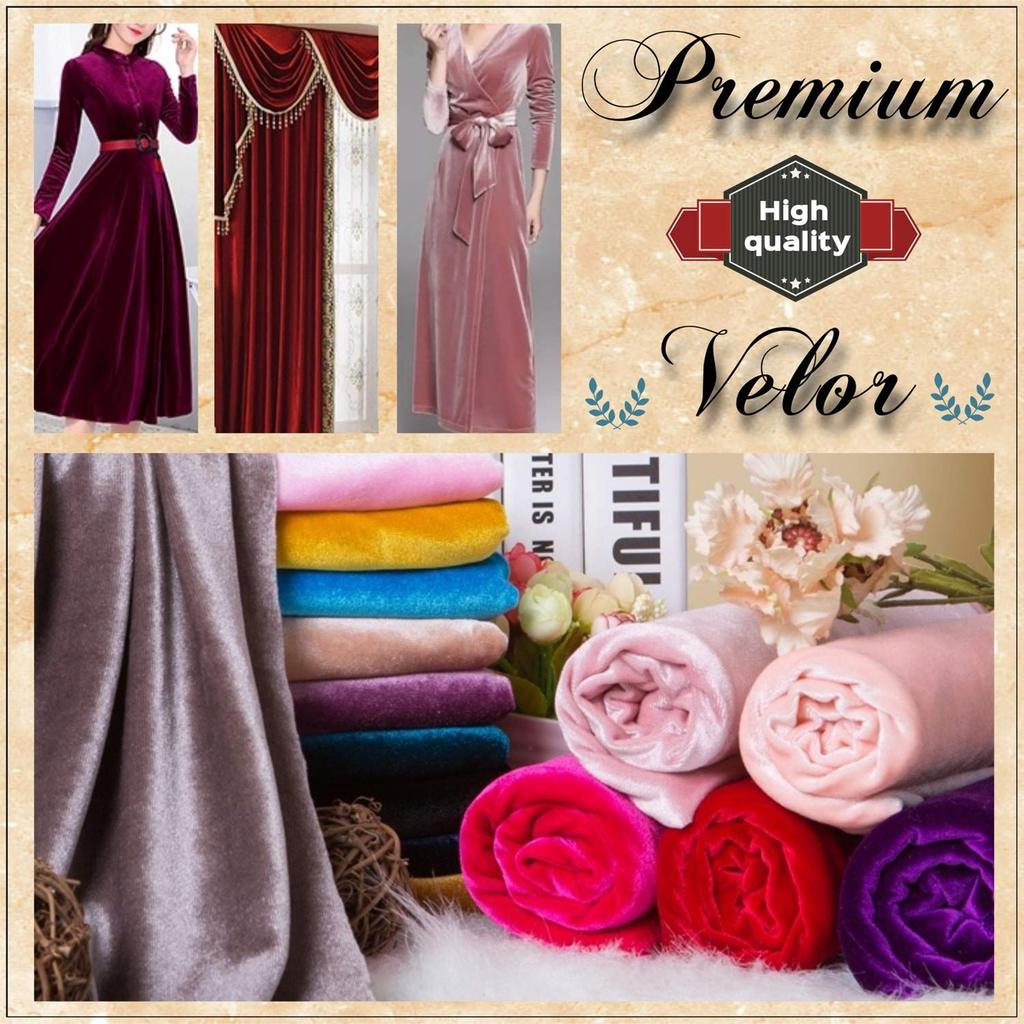 Moonfarm Premium Velour 16 Colors 2m X Wide Fabric, Available, 1.5m (Cherry Pink)