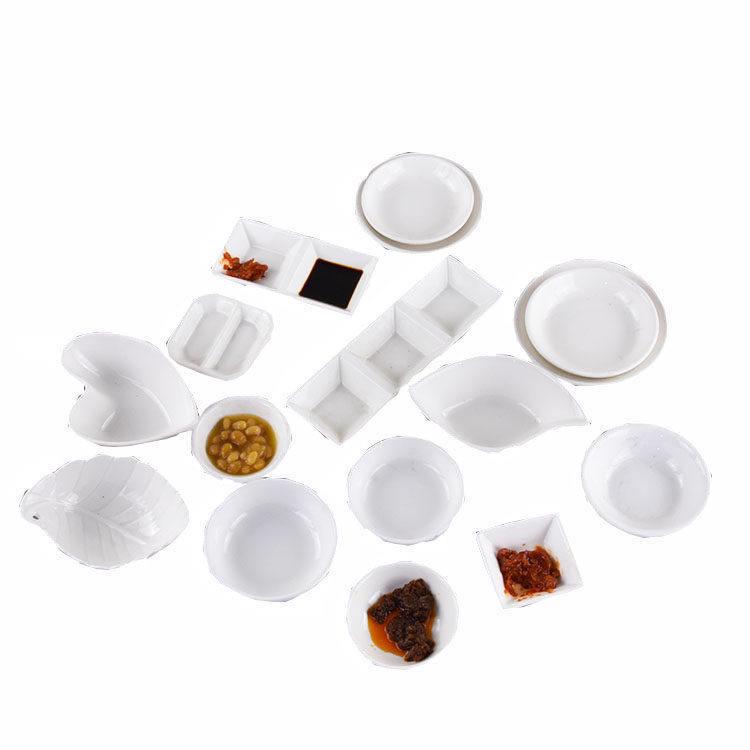 Pure White Ceramic Seasoning Dish for Soy Sauce and Vinegar - Ideal for Creative Hotel or Restaurant Use