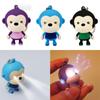 Multicolour Bags Accessories Car Lighting Toy Gift Cute Keychain Keyring with LED Light Monkey